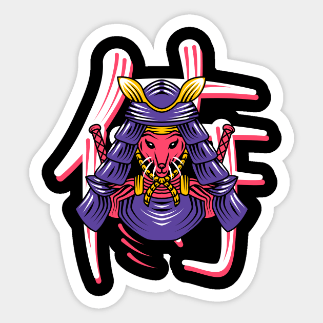 Mice Samurai Sticker by RizaniKun